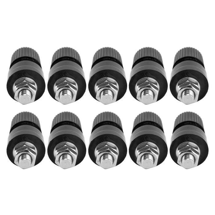 Borniers De Raccordement électrique 6 Pièces - Laiton 1000V/100A - Pour Fils 2.5 à 16mm² - Double Vis, Coque Ignifuge ABS
