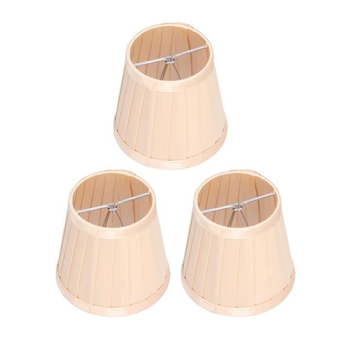 Tbest Abat-jour Lustre 3Pcs E14 Abat-Jour En Tissu Moderne Abat-Jour À