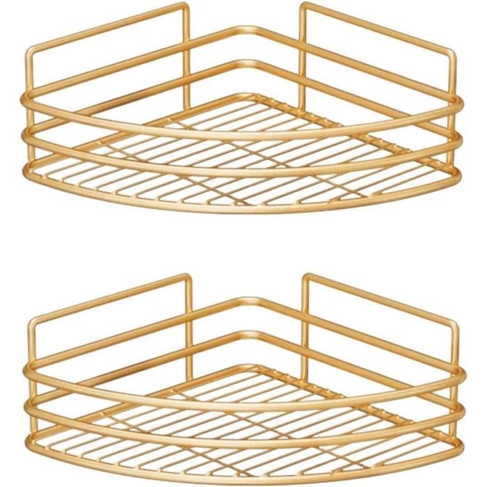 Support de douche suspendu avec 2 étagères d'angle