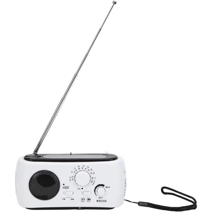 Radio d'urgence multifonctionnelle portable, générateur solaire à