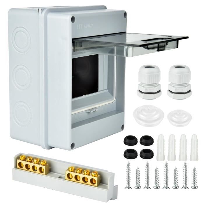 Coffret Electrique Etanche Exterieur en ABS IP67 Étanche avec Joint d'Étanchéité Intégré Résistant à 60kg(15x15x9cm) | Leroy Merlin