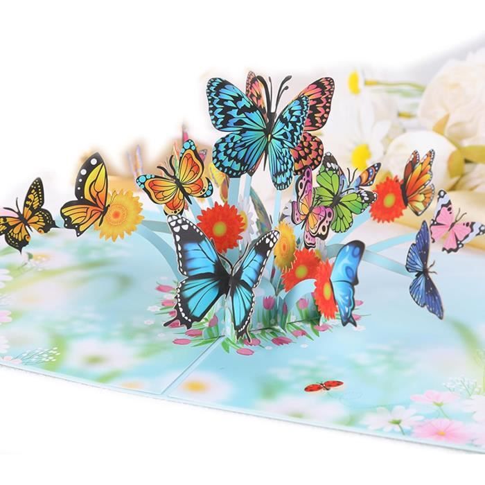Carte de vœux Pop-Up 3D - Rose Love - Saint-Valentin - Anniversaire