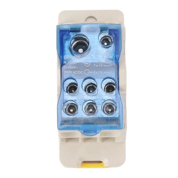Boîte De Distribution Rail Din 125A/500V - 4 Entrées 24 Sorties, Tétrapolaire