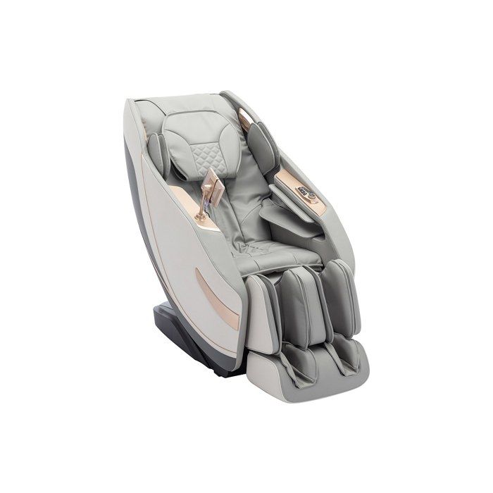 Fauteuil massant en simili - Syst&egrave;me zero gravit&eacute; - Gris - MOWATA 