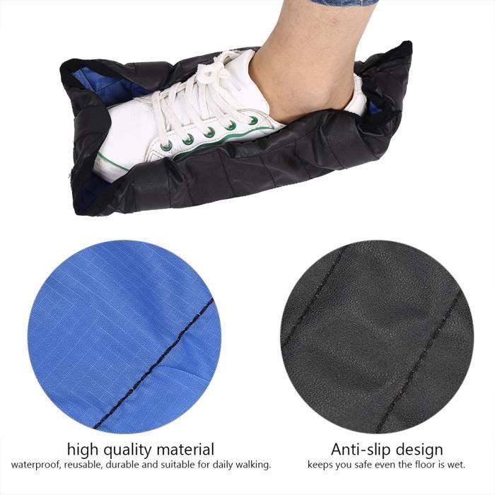 VGEBY couvre-chaussures réutilisable 1 paire de couvre-chaussures automatique antidérapant étanche réutilisable mains libres