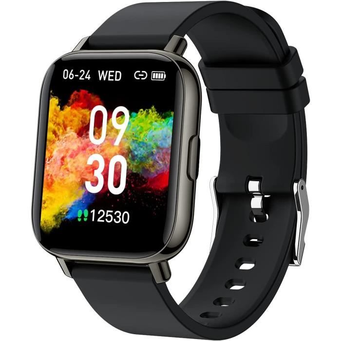 Montre Connectée Femmes Homme, Smartwatch Intelligente Montre Sport  Podomètre Moniteur de Sommeil Cardiofréquencemètre Montre Étanche pour iOS  Android 1,4 Pouces Bracelet Connecté