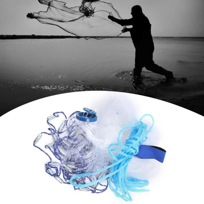 AYNEFY Filet de pêche à la main en nylon monofilament style américain pour amateurs de pêche