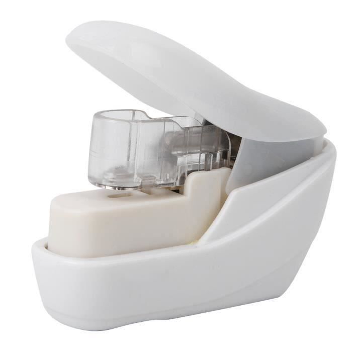 Agrafeuse Sans Agrafe Portable Blanche - Agrafeuse Économique Sans Aiguille Pour Bureau Et École