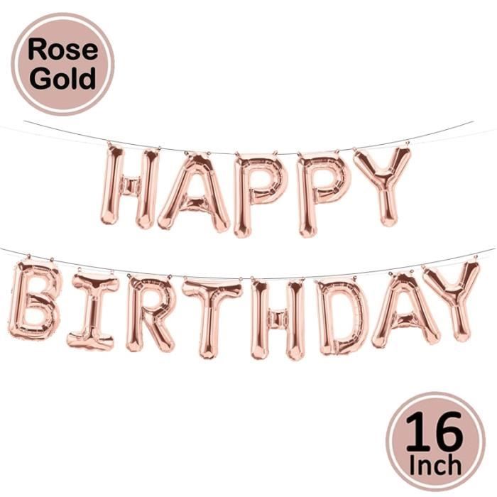 Numero 15 Ballons Joyeux Anniversaire 15th Fete Decorations 15 Ans Garcon Fille Quinze Or Rose Noi 16inch Balloon Cdiscount Maison