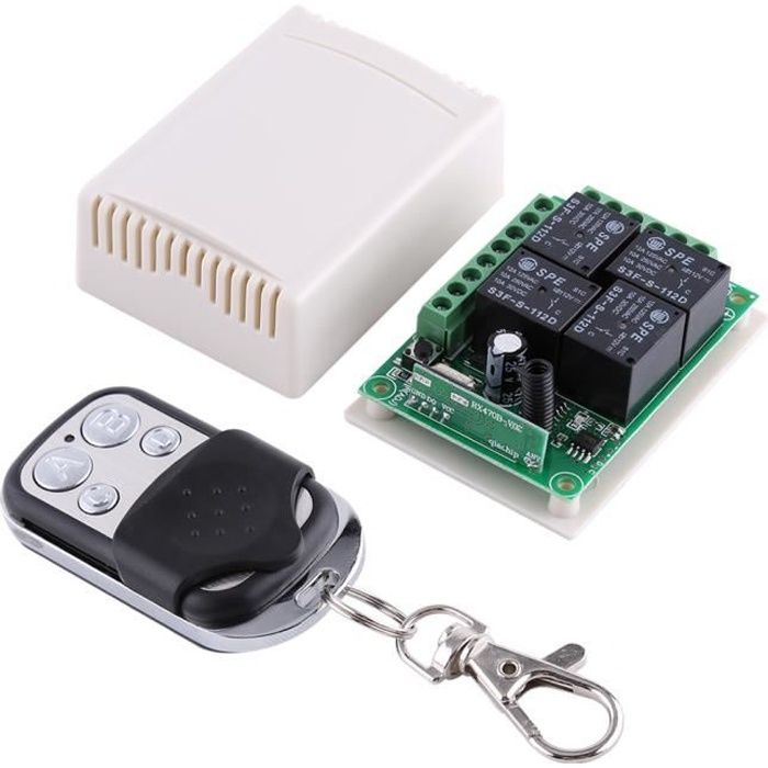 récepteur Kit UK 2CH porte de garage Télécommande Commutateur Relais sans fil émetteur 