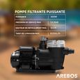 AREBOS Système de Filtre à Sable avec Pompe 400W + 700g de balles de Filtre| 10200 L/h |Capacité du réservoir jusqu'à 20 kg | Bleu-1