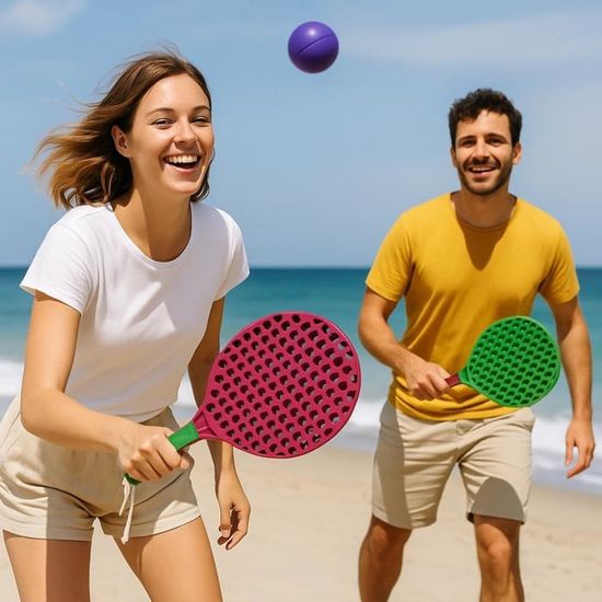 Set De 2 Raquettes De Plage Frabar Avec Balle En Mousse - Italie - Neuf