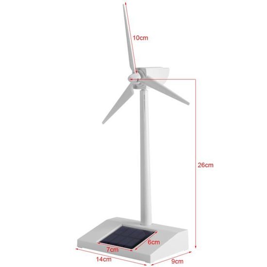 BuyWeek Moulin à vent solaire, éolienne, pédagogique, décoratif, double usage, moulin à vent à énergie solaire, pour l'enseignement des sciences des