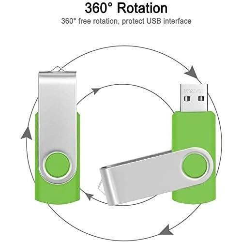 Kepmem - Lot De 10 Clés USB 1 Go - Mémoire Flash USB 2.0 Colorée Portable - Idéal Pour Sauvegarde, Cadeaux, Étudiants