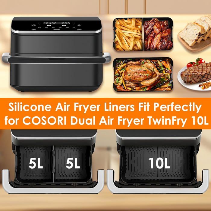 Moule En Pour Friteuse À Air Chaud Ninja Airfryer Max Af160Eu 5,2 L,Forme Ronde Pour Airfryer,Accessoire Réutilisable Avec Brochet - Electroménager