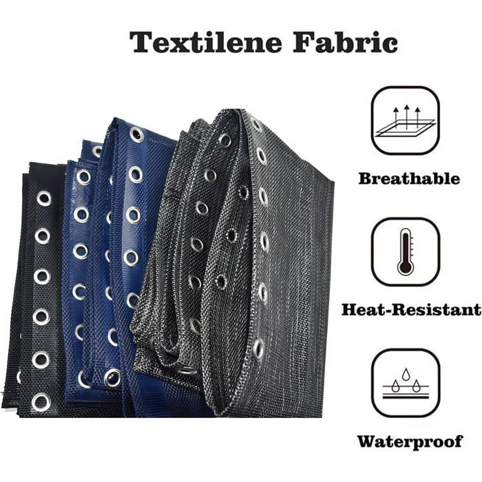 Whtkoph Toile De Remplacement Pour Transat/chaise Longue - 160x43 Cm, Imperméable, Bleu Avec Cordons