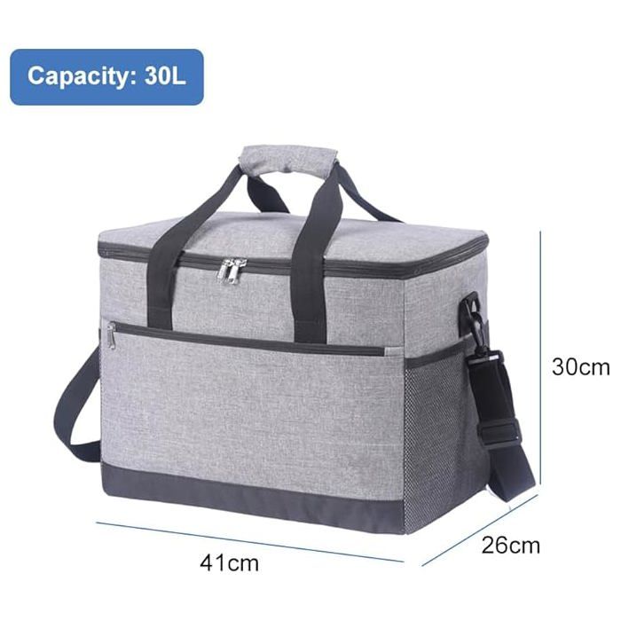 Sac Isotherme Pliable 20L - Grand Sac à Lunch Portable Pour Plage, Pique-Nique Et Courses