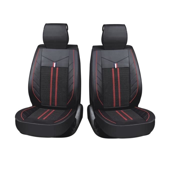 Housses De Siège Auto Universelles Cuir Synthétique - Renault Arkana Captur Clio Scenic Kadjar Koleos Megane - 2 Sièges Avant