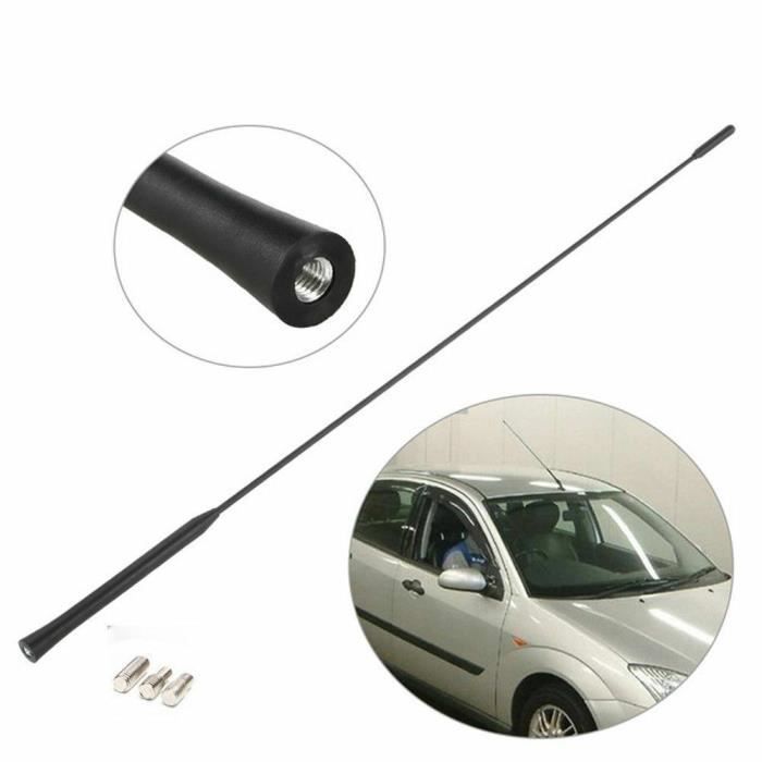 MOIKOTLR Antenne Requin Voiture, Pour Ford Fiesta VIII (Mk8, Facelift 2022) 3 Door Hatchback 2021-2023 Aileron De Requin Antenne Radio Voiture FM/AM Base Étanche Accessoire Voiture Antenne Voiture