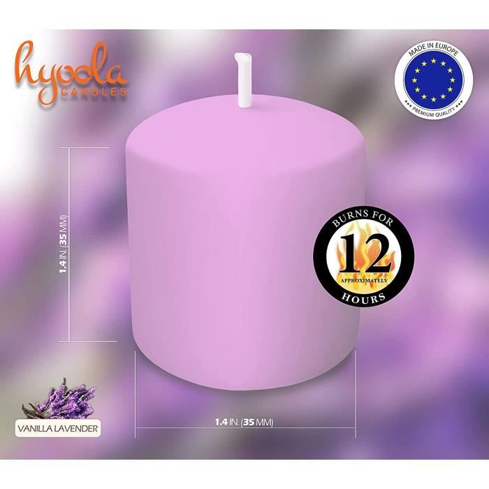 Bougies Votives Parfumées Vanille Hyoola - Lot De 9, Durée 12h, Fabrication Européenne