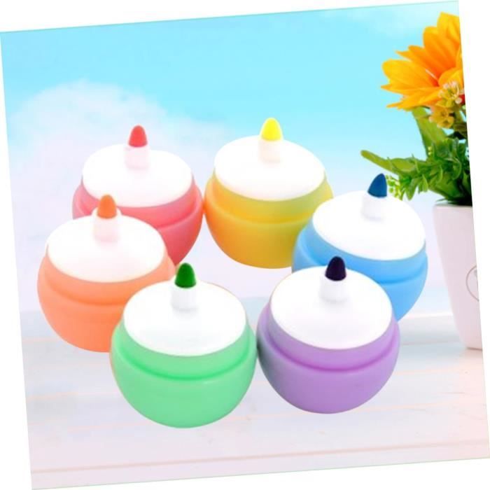 XOXVURI 12 Mini Surligneurs En Forme De Bonbon - 6 Couleurs Pastel Fluo Kawaii Pour Enfants Et Adultes, Marqueurs Colorés Fun Pour Notes Et Dessins