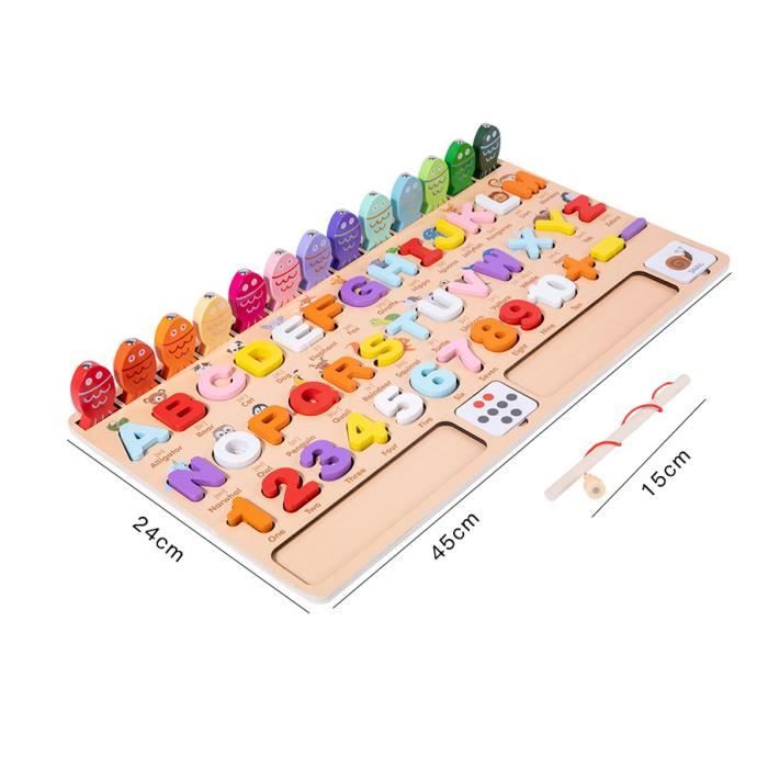 Jouets Montessori 2 En 1 Pour Filles Labyrinthe Magnétique de Couleurs Et de Chiffres Pour Garçons