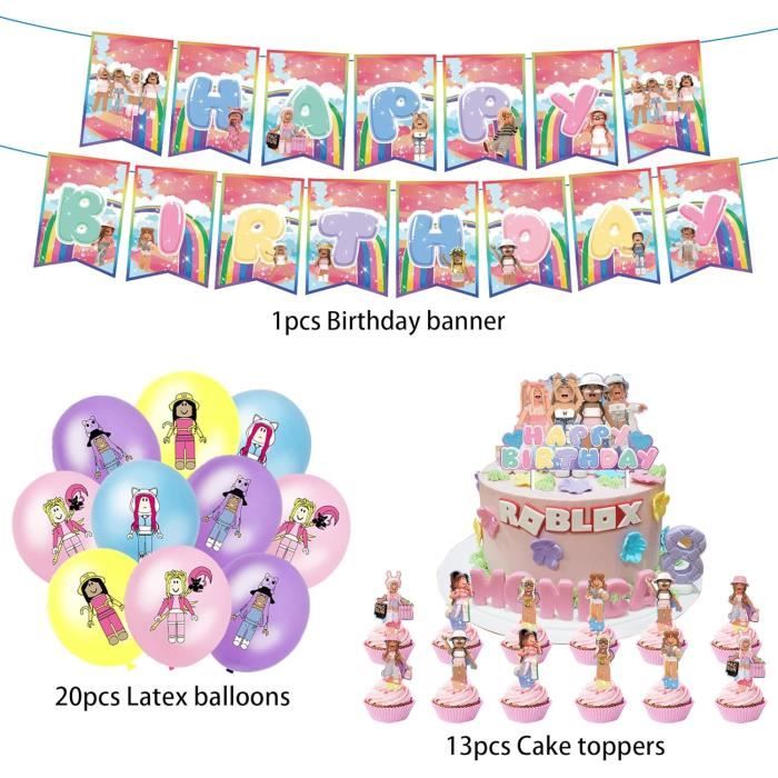 Kit Décoration Fête Anniversaire Thème Kpop/Demon Slayer - Avec Ballons, Bannière, Accessoires Gâteau, éventails