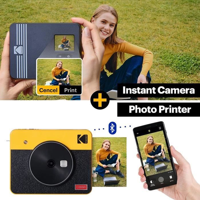 Kodak Mini Shot 3 Retro, Appareil Photo Instantane Vintage avec Imprimante  Photo Portable, Compatible iOS et Android, Bluetoo - Cdiscount Appareil  Photo