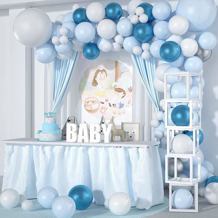 Arche Ballon Anniversaire FONGWAN 115 Ballons en Latex Confettis Bleu Jaune  Blanc, pour Décorations de Fête, Mariage - Article et décoration de fête -  à la Fnac