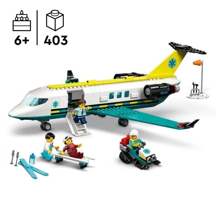 LEGO City 60465 L’Ambulance de Secours Aérienne - Jeu de Construction ...