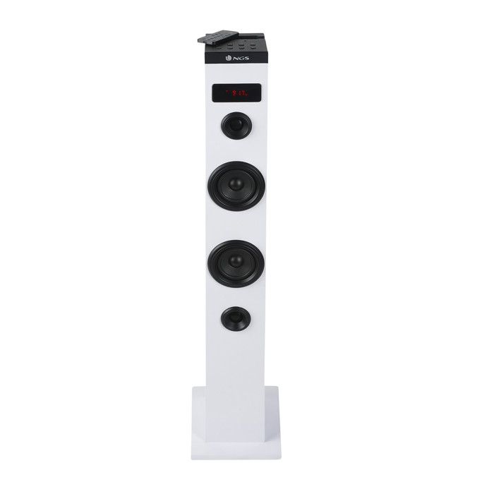 Bmi Tour De Son Bluetooth 50W NGS SKYCHARM Blanche - Lumière OVNI LED Et Télécommande