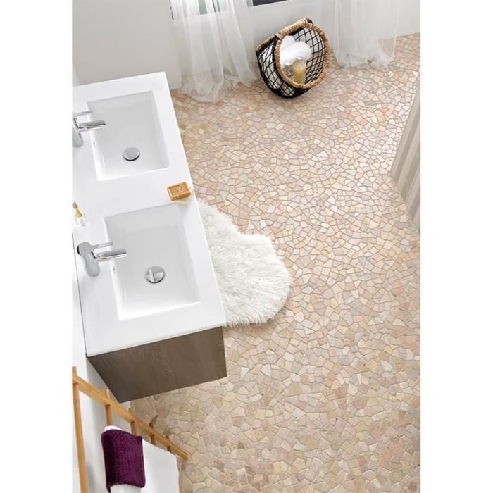 Grizzly Surfaces Mosaïque de marbre poli à chevrons Carrara 1 po x 3 po
