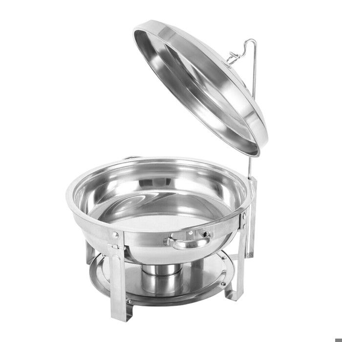 Chauffe-plat Professionnel AOOUNGM – 3 Bacs De 3 L (9 L Total) – Acier Inoxydable, Avec Brûleurs à Alcool – Pour Buffets, Mariages, Restaurants – Design Pliable - 9