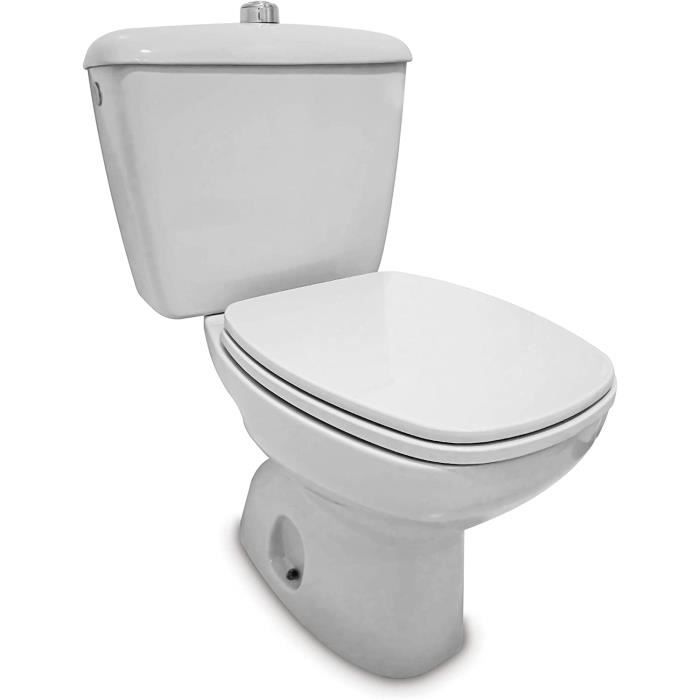 Wttfc Abattant WC carré, rectangulaire Lunette WC Lunette de Toilette,  Abattant Toilette en Uréa-Duroplast, Couvercle de Toilette avec charnières