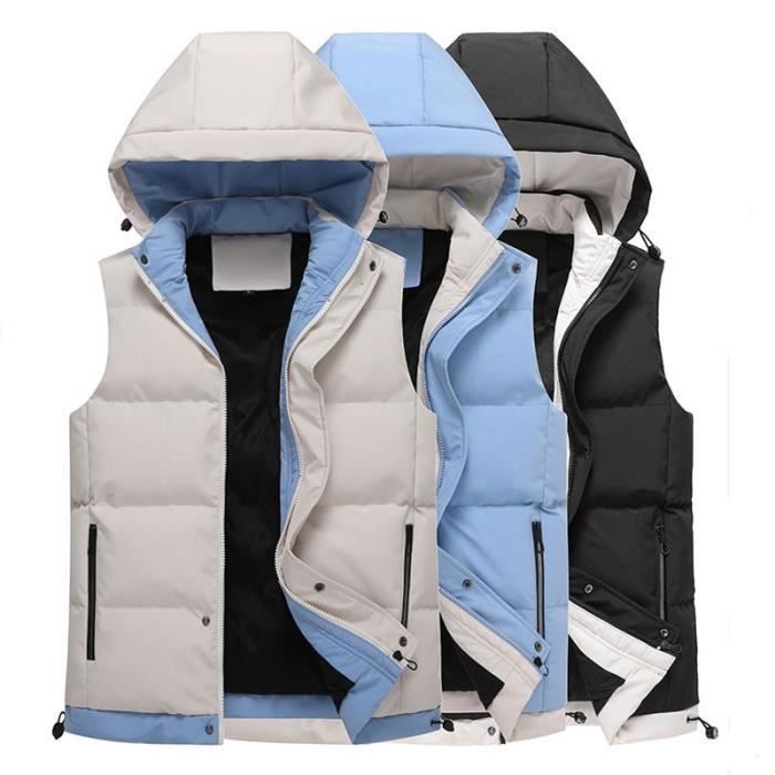 Gilet Sans Manches Homme Matelassé Ultra Léger - Coupe Regular, Avec Capuche Et Fermeture éclair - Pour Sport Ou Quotidien - 9