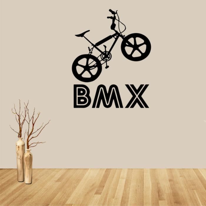 Grand autocollant mural de vélo de montagne tout-terrain, décalcomanie pour  salle de jeux, chambre d'enfant, tour extrême, vélo de montagne, BMX, décor  de vélo - AliExpress