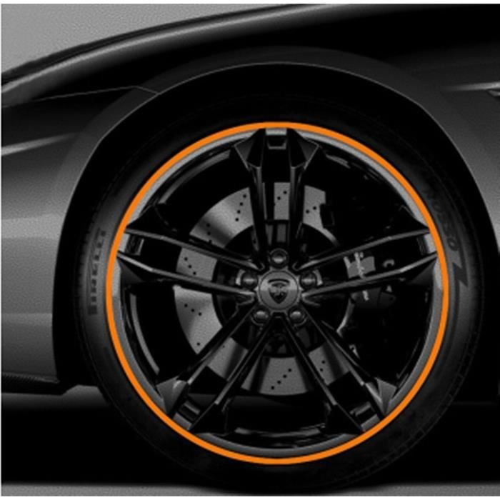 8M Orange Ruban adhésif Protecteur de Jante en silicone Roue Auto Voiture  Décoration universel - Cdiscount Auto