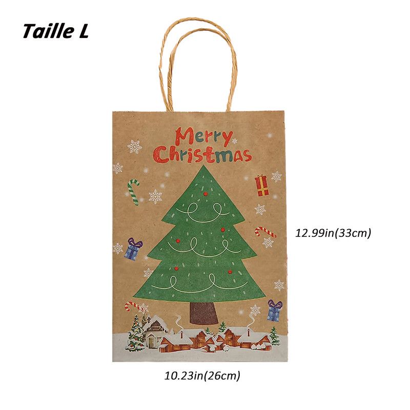 Lot de 5 sacs cadeau de noel 'sparkling tree' (l)260 x (p)120x (h)230 mm  sigel - La Poste