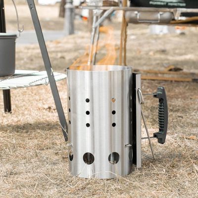 Cheminée D'allumage Au Charbon De Bois Grande Capacité HALNKSZDDD - Poignée De Sécurité Pour Barbecue, Camping