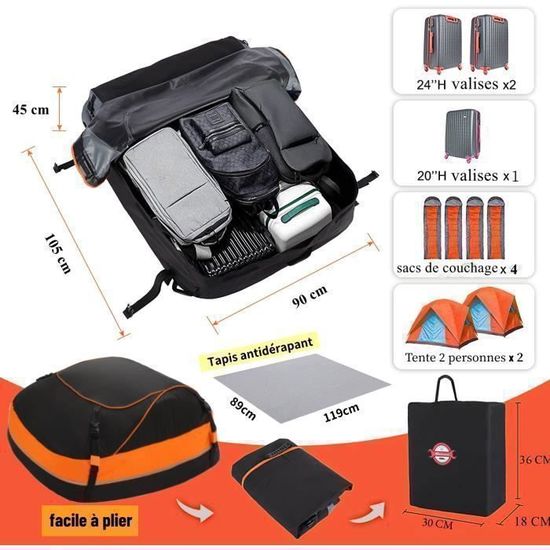 Barre De Toit Universelle Sailnovo Sac Toit Voiture Voyage Coffre Toit Voiture Souple Coffre De Toit Voiture Sans Barre De Toit