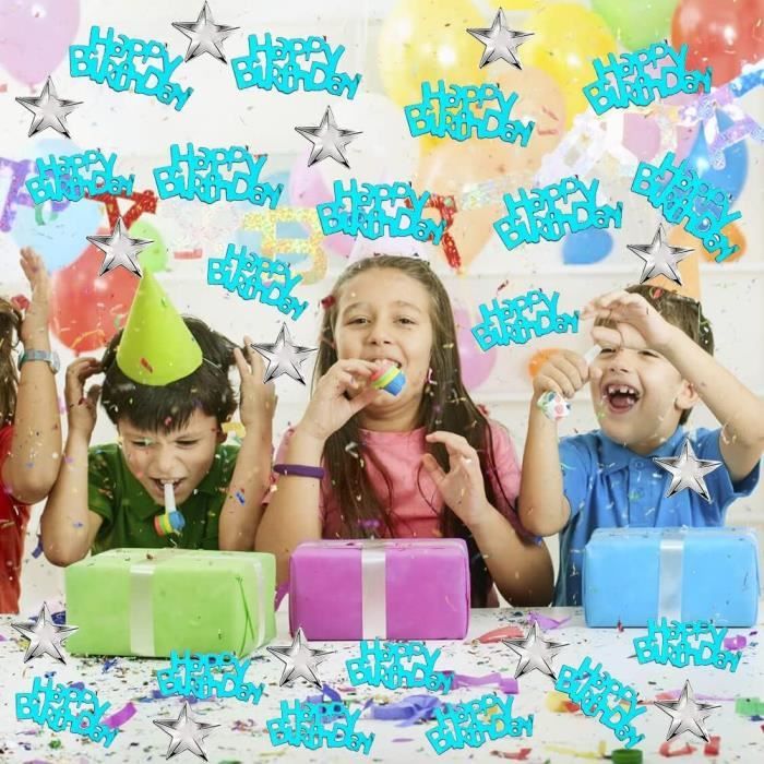 Confettis Anniversaire,Confettis Joyeux Anniversaire,Confettis De Table  Anniversaire,Confettis Bleu Happy Birthday,Pour [u615] - Cdiscount  Beaux-Arts et Loisirs créatifs