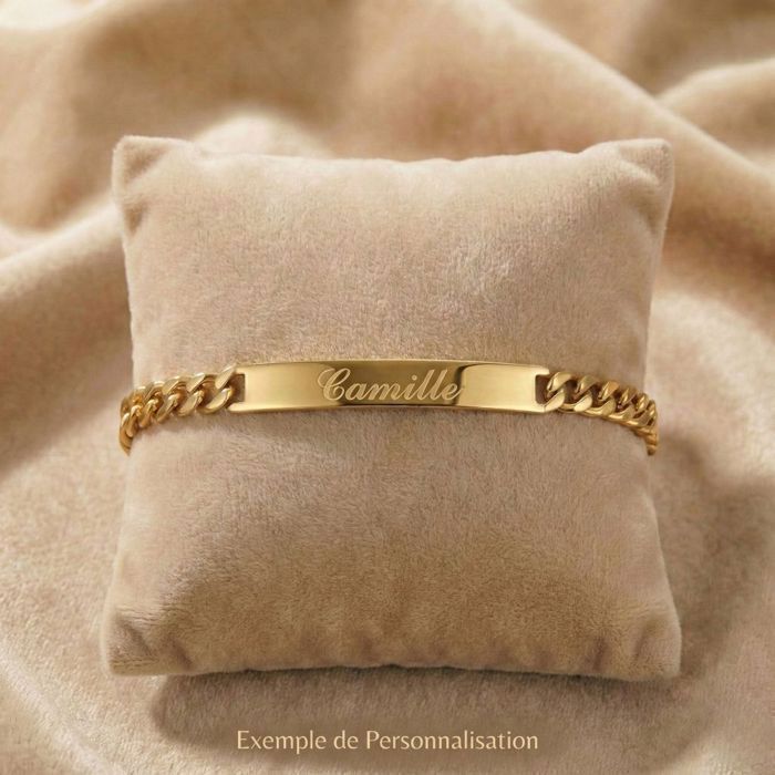 bracelet gourmette plaqué or jaune 18 carats Bracelet chaîne hommes 9 pouces de long - Achat