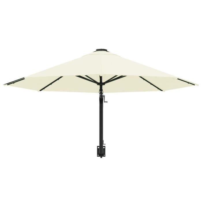 MEN® Parasol mural avec mât métallique 300 cm Sable 92431 - Cdiscount ...