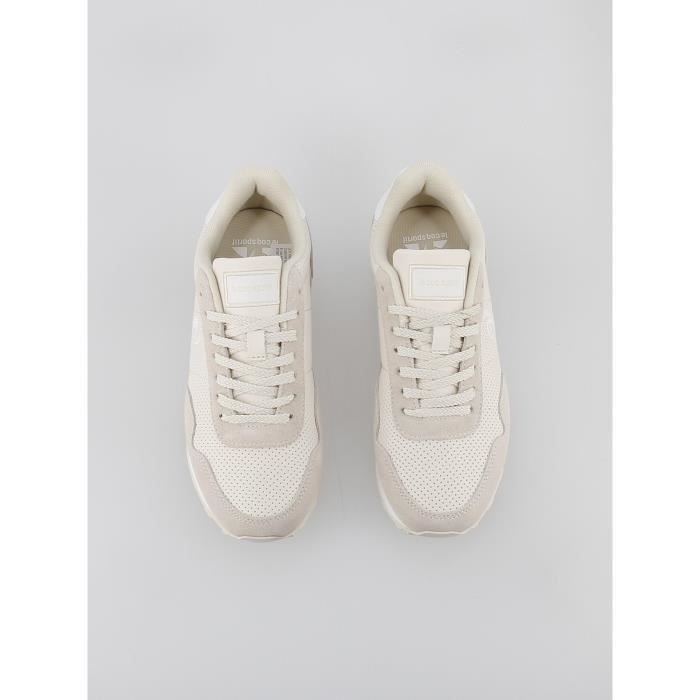 Chaussures mode ville Astra w premium Le coq sportif Femme Beige Lacets Cuir Beige Cdiscount Chaussures