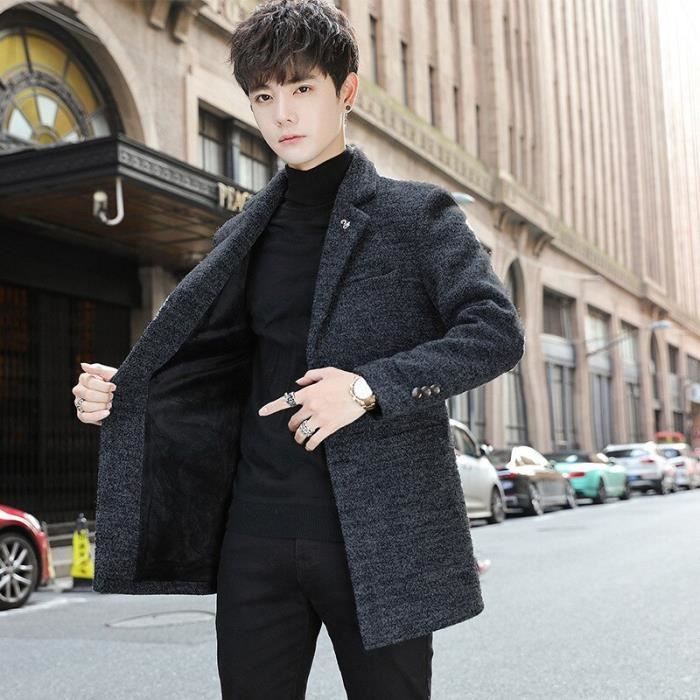 Veste longue 2025 laine homme