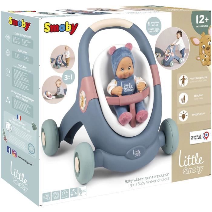 Little Smoby Baby doll walker set 3in1 pusher, carrier, stroller
