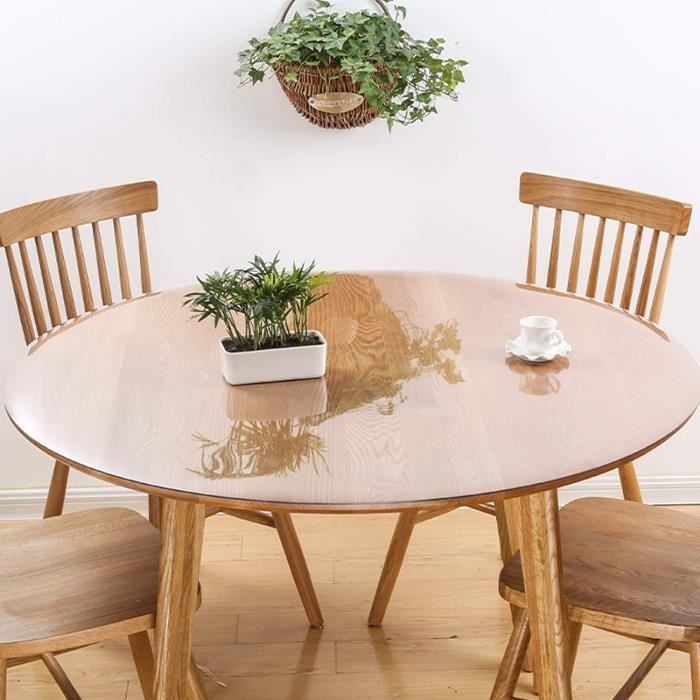 FANIVIN Nappe PVC Transparente Rectangle/carré/Rond Anti-pénétration Facile à Nettoyer Taille Personnalisable épaisseur 1,5 Mm Taille 50 * 100cm