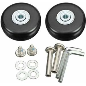 SagaSave Lot De 2 Roulettes De Rechange Pour Chariot De Courses - 15,2 Cm Diamètre Caoutchouc Moussant