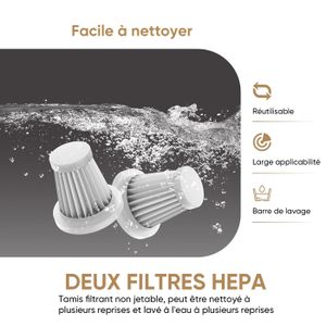 Aspirateur À Main 16000Pa,Moteur Sans Balai Aspirateur De Table,Aspirateur Main Pour Voiture