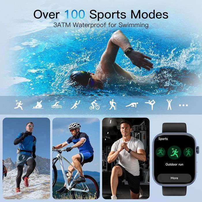 Montre Connectée XtraDiTech Appel AMOLED 1,99 Couronne Numérique